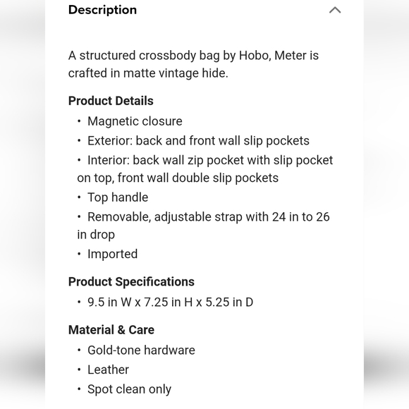 Hobo Meter cross body bag in an off white leather - Picture 8 of 8